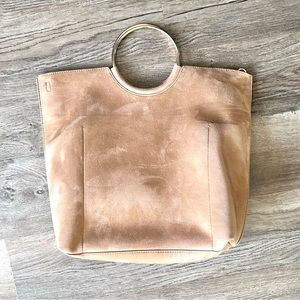 NWOT | Banana Republic | Vegan Suede Ring Satchel | Biscotti